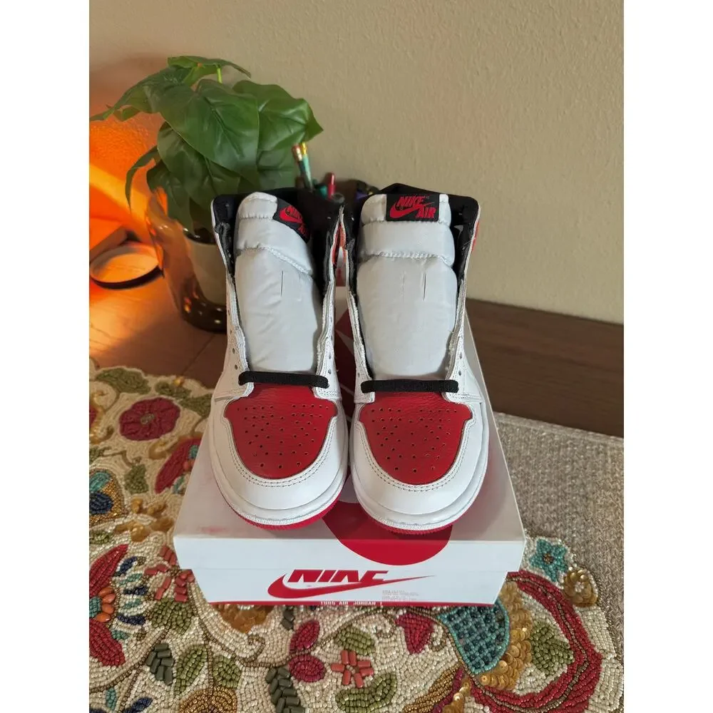 Jordan 1 Retro High OG Heritage White University Red Black Chicago 555088 161